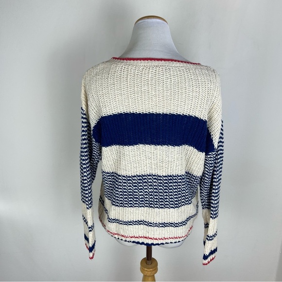 Gerard Darel Ermina Striped Cotton Linen Sweater Size 2 US M - Picture 6 of 8